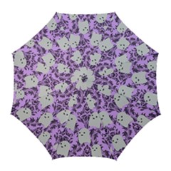 Purple Ghosts Golf Umbrellas by NerdySparkleGoth