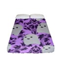 Purple Ghosts Fitted Sheet (Full/ Double Size) View1