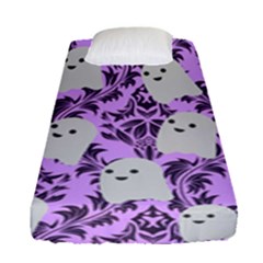 Purple Ghosts Fitted Sheet (single Size) by NerdySparkleGoth