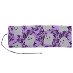 Purple Ghosts Roll Up Canvas Pencil Holder (m) by NerdySparkleGoth