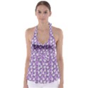 Purple Ghost Babydoll Tankini Top View1