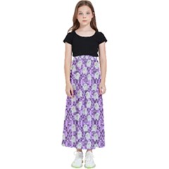 Purple Ghost Kids  Flared Maxi Skirt by NerdySparkleGoth