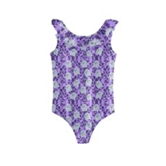 Purple Ghost Kids  Frill Swimsuit by NerdySparkleGoth