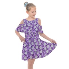 Purple Ghost Kids  Shoulder Cutout Chiffon Dress by NerdySparkleGoth