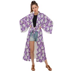 Purple Ghost Maxi Kimono by NerdySparkleGoth