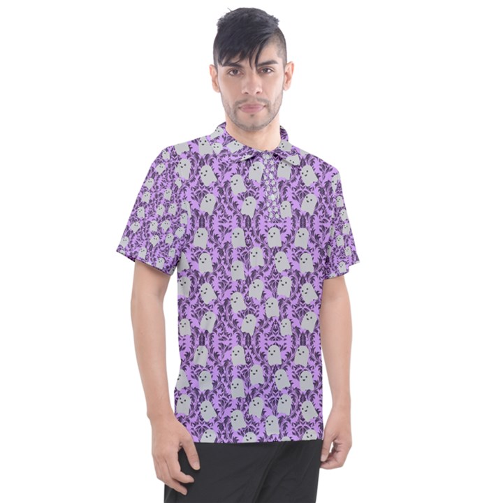 Purple Ghost Men s Polo Tee