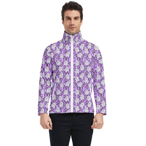 Purple Ghost Men s Bomber Jacket by NerdySparkleGoth