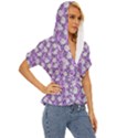 Purple Ghost Lightweight Drawstring Hooded Top View3