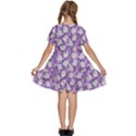 Purple Ghost Kids  Short Sleeve Tiered Mini Dress View4