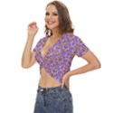 Purple Jack Twist Front Crop Top View2