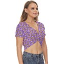 Purple Jack Twist Front Crop Top View3