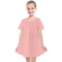 Pink plain Kids  Smock Dress View1