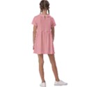 Pink plain Kids  Asymmetric Collar Dress View2