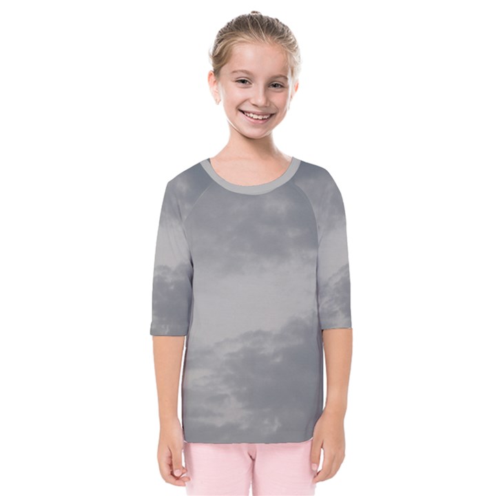 Storm Clouds Collection Kids  Quarter Sleeve Raglan Tee