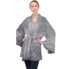 Storm Clouds Collection Long Sleeve Velvet Kimono  by HoneySuckleDesign