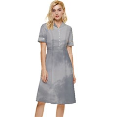 Storm Clouds Collection Button Top Knee Length Dress