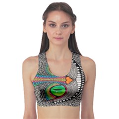 Alice In Wonderland Cat Sports Bra by artworkshop