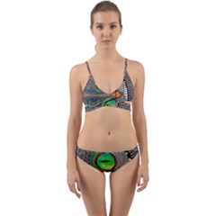 Alice In Wonderland Cat Wrap Around Bikini Set by artworkshop