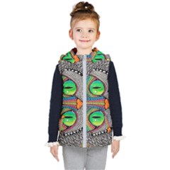 Alice In Wonderland Cat Kids  Hooded Puffer Vest