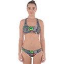 Alice In Wonderland Cat Cross Back Hipster Bikini Set View1