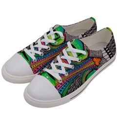 Alice In Wonderland Cat Men s Low Top Canvas Sneakers by artworkshop