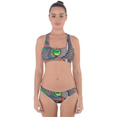 Alice In Wonderland Cat Cross Back Hipster Bikini Set by artworkshop