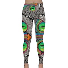 Alice In Wonderland Cat Lightweight Velour Classic Yoga Leggings by artworkshop