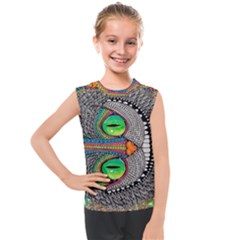 Alice In Wonderland Cat Kids  Mesh Tank Top by artworkshop