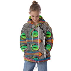 Alice In Wonderland Cat Kids  Oversized Hoodie by artworkshop