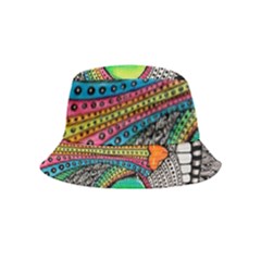 Alice In Wonderland Cat Inside Out Bucket Hat (kids) by artworkshop