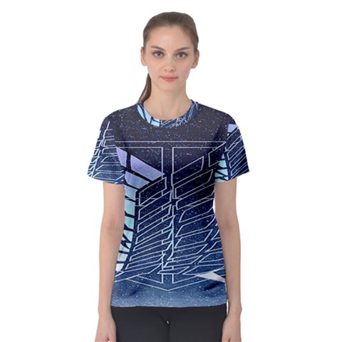 Attack On Titan Scouting Legion Women s Sport Mesh Tee by artworkshop