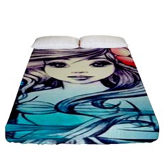 Beautifull Ariel Little Mermaid  Painting Fitted Sheet (california King Size)