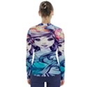 Beautifull Ariel Little Mermaid  Painting V-Neck Long Sleeve Top View2