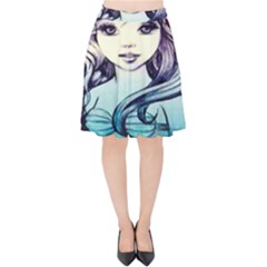 Beautifull Ariel Little Mermaid  Painting Velvet High Waist Skirt by artworkshop