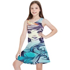 Beautifull Ariel Little Mermaid  Painting Kids  Lightweight Sleeveless Dress by artworkshop