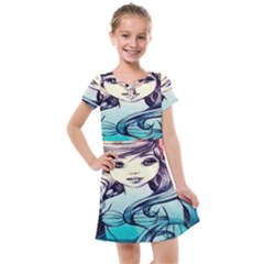 Beautifull Ariel Little Mermaid  Painting Kids  Cross Web Dress by artworkshop