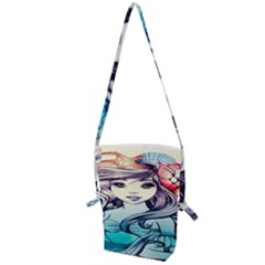 Beautifull Ariel Little Mermaid  Painting Folding Shoulder Bag by artworkshop