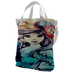 Beautifull Ariel Little Mermaid  Painting Canvas Messenger Bag by artworkshop