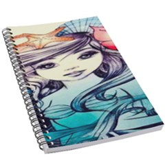 Beautifull Ariel Little Mermaid  Painting 5 5  X 8 5  Notebook by artworkshop