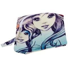 Beautifull Ariel Little Mermaid  Painting Wristlet Pouch Bag (large)