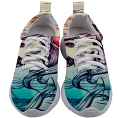 Beautifull Ariel Little Mermaid  Painting Kids Athletic Shoes by artworkshop