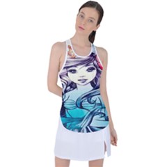 Beautifull Ariel Little Mermaid  Painting Racer Back Mesh Tank Top by artworkshop