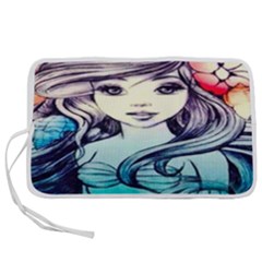 Beautifull Ariel Little Mermaid  Painting Pen Storage Case (l) by artworkshop