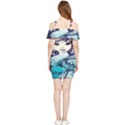 Beautifull Ariel Little Mermaid  Painting Shoulder Frill Bodycon Summer Dress View2