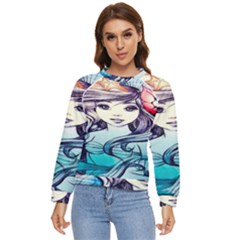 Beautifull Ariel Little Mermaid  Painting Women s Long Sleeve Raglan Tee