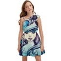 Beautifull Ariel Little Mermaid  Painting Kids  One Shoulder Party Dress View1