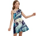 Beautifull Ariel Little Mermaid  Painting Kids  One Shoulder Party Dress View2