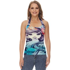 Beautifull Ariel Little Mermaid  Painting Basic Halter Top by artworkshop