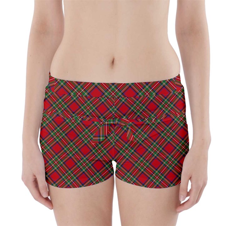 Royal Stewart Tartan Boyleg Bikini Wrap Bottoms