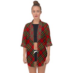 Royal Stewart Tartan Open Front Chiffon Kimono by sifis